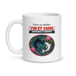 Mug yin et yang – mug blanc vu de face