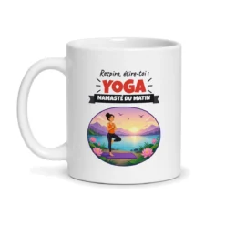 Mug yoga – mug blanc vu de face