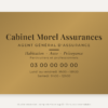 Plaque agent général d'assurance personnalisée en plexiglas or vieilli 30 × 20 cm, exemple au nom de Cabinet Morel Assurances