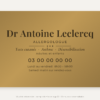 Plaque allergologue personnalisée en plexiglas or vieilli 30 × 20 cm, exemple au nom de Dr Antoine Leclercq