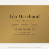 Plaque art-thérapeute personnalisée en plexiglas or vieilli 30 × 20 cm, exemple au nom de Léa Marchand