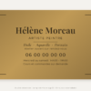Plaque artiste peintre personnalisée en plexiglas or vieilli 30 × 20 cm, exemple au nom de Hélène Moreau