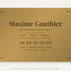 Plaque chiropracteur personnalisée en plexiglas or vieilli 30 × 20 cm, exemple au nom de Maxime Gauthier