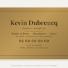 Plaque coach sportif personnalisée en plexiglas or vieilli 30 × 20 cm, exemple au nom de Kevin Dubreucq