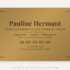 Plaque comportementaliste personnalisée en plexiglas or vieilli 30 × 20 cm, exemple au nom de Pauline Hermant