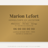 Plaque consultante en lactation personnalisée en plexiglas or vieilli 30 × 20 cm, exemple au nom de Marion Lefort