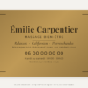 Plaque masseur personnalisée en plexiglas or vieilli 30 × 20 cm, exemple au nom de Émilie Carpentier
