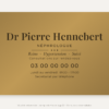 Plaque néphrologue personnalisée en plexiglas or vieilli 30 × 20 cm, exemple au nom de Dr Pierre Hennebert