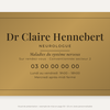 Plaque neurologue personnalisée en plexiglas or vieilli 30 × 20 cm, exemple au nom de Dr Claire Hennebert
