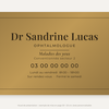 Plaque ophtalmologue personnalisée en plexiglas or vieilli 30 × 20 cm, exemple au nom de Dr Sandrine Lucas