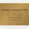 Plaque peintre en bâtiment personnalisée en plexiglas or vieilli 30 × 20 cm, exemple au nom de Peinture Lemaire & Fils