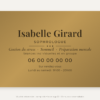 Plaque sophrologue or vieilli 30 × 20 cm – visuel de présentation