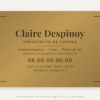 Plaque thérapeute de couple personnalisée en plexiglas or vieilli 30 × 20 cm, exemple au nom de Claire Despinoy