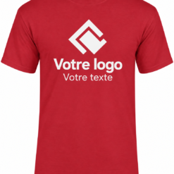 Tee-shirt rouge homme personnalisé – Texte, photo ou logo