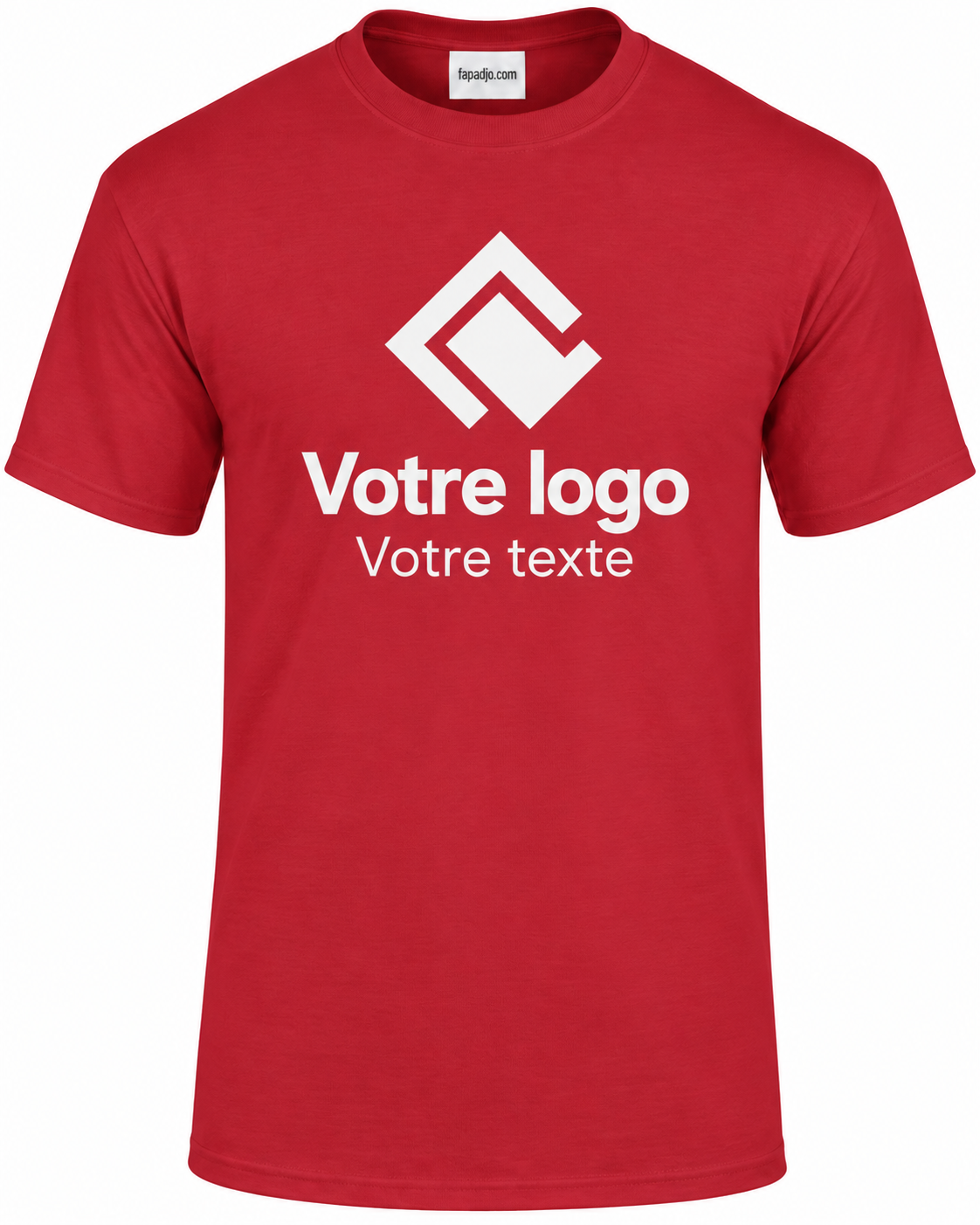 Tee-shirt rouge homme personnalisé – Texte, photo ou logo