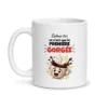 Tasse à café drôle Calme-toi ce n’est que la première gorgée, vue de face