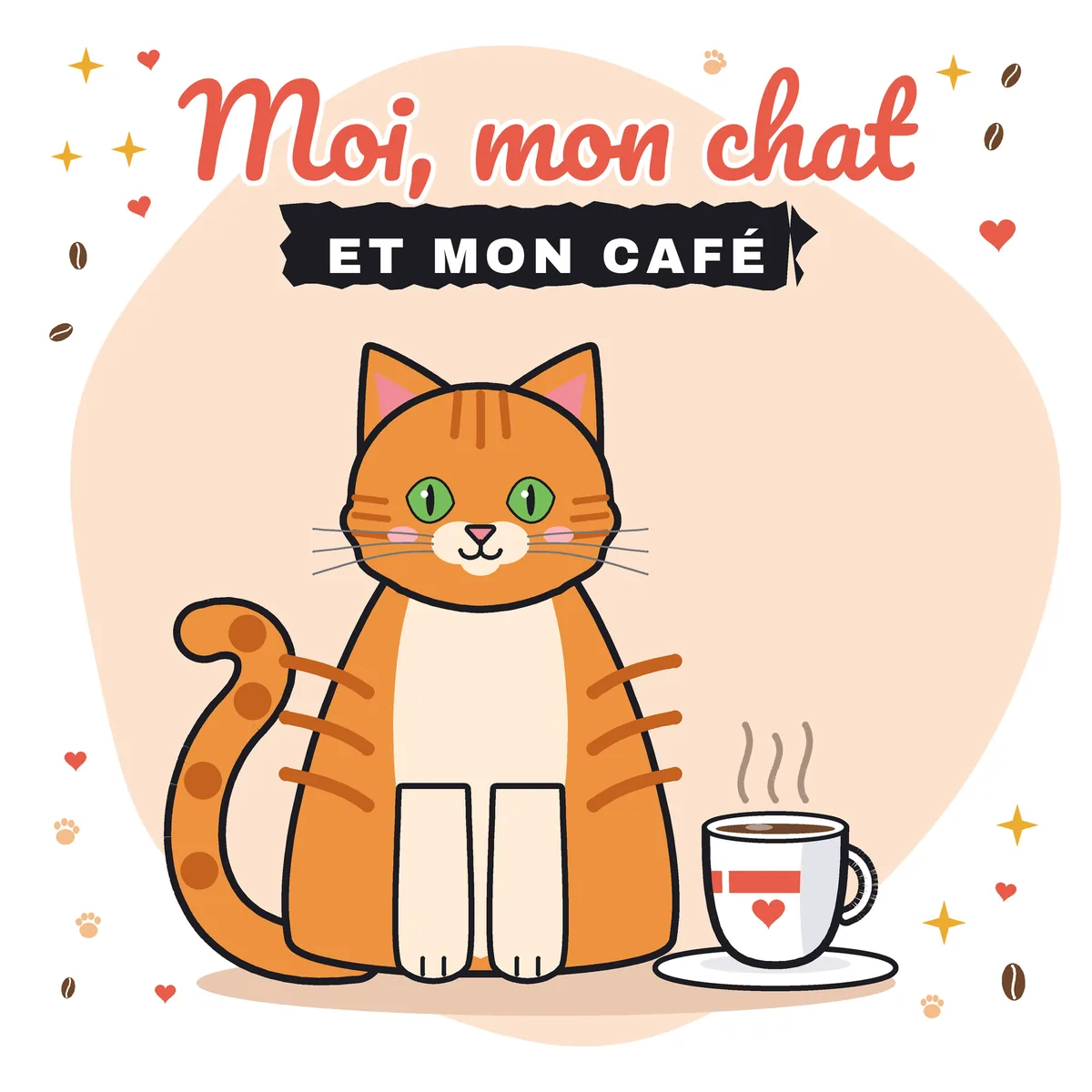 Visuel de la tasse chat « Moi, mon chat et mon café »